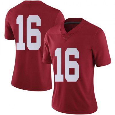 NCAA Women's Alabama Crimson Tide #16 Will Reichard Stitched College Nike Authentic No Name Crimson Football Jersey MQ17H16RQ